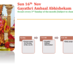Sun 16th Nov – Gayathri Ambaal Abhishekam